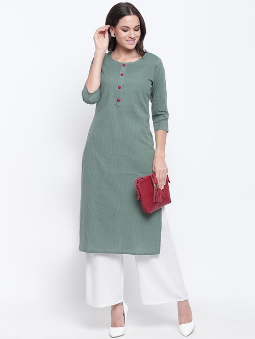 kaantha straight kurta - 16586366 - Very Small Image - 1