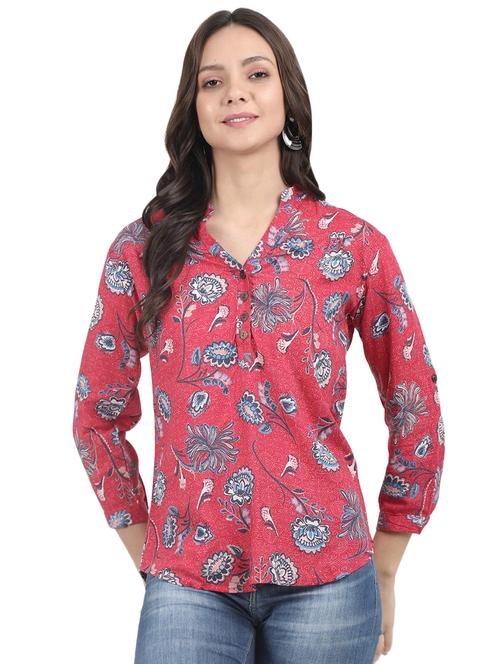 long sleeved floral top - 16586899 - Very Small Image - 1