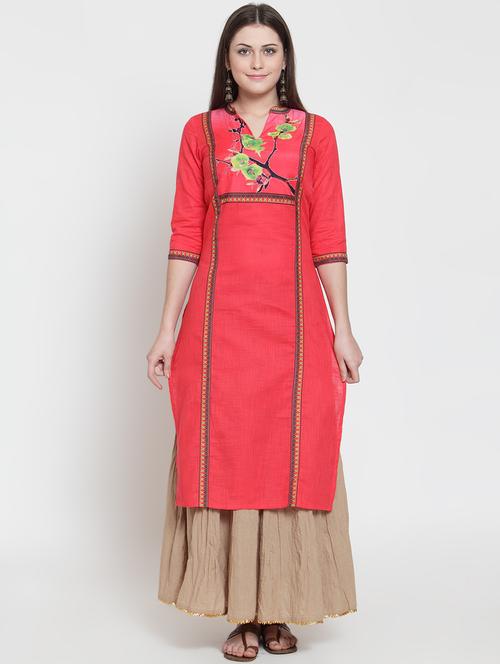 digital printed straight kurta - 16587058 - Very Small Image - 1