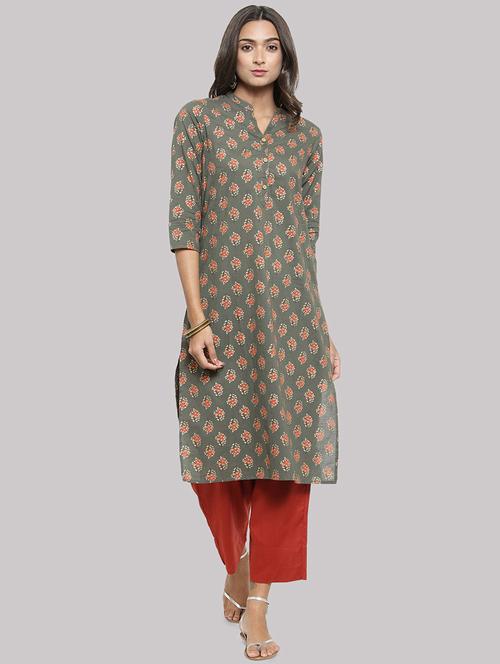 women's straight kurta - 16587071 - Very Small Image - 1