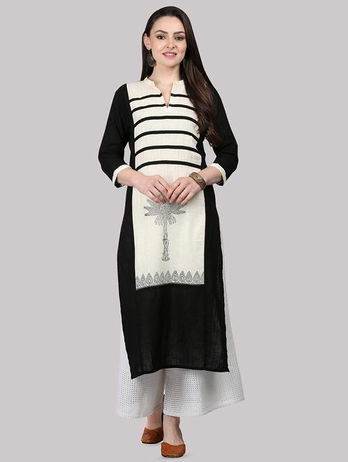 color block straight kurta - 16587113 - Very Small Image - 1