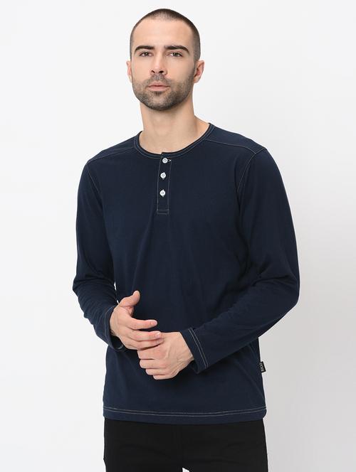 navy blue solid t-shirt - 16587219 - Very Small Image - 1