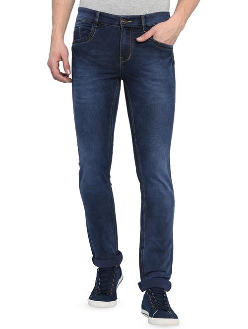 blue light washed denim jeans - 16587289 - Very Small Image - 1