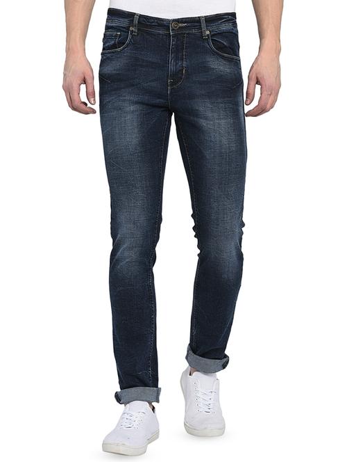 navy blue heavy washed denim jeans - 16587295 - Very Small Image - 1