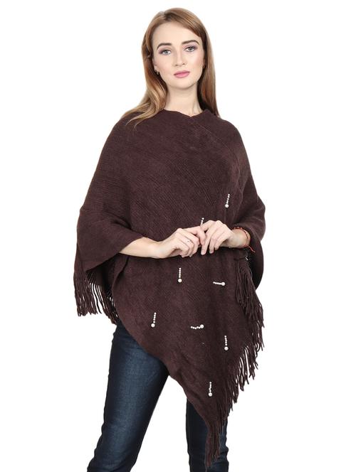fringe hem embellished poncho - 16588606 - Very Small Image - 1