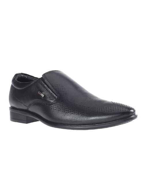 black leather formal slip ons - 16589112 - Very Small Image - 1
