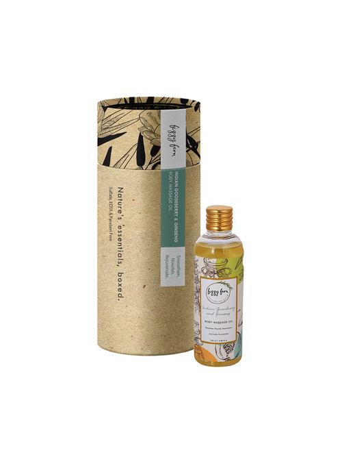 fizzy fern body massage oil for stress relief with indian gooseberry (amla), ginseng, chandan, 100ml - 16589198 - Very Small Image - 1