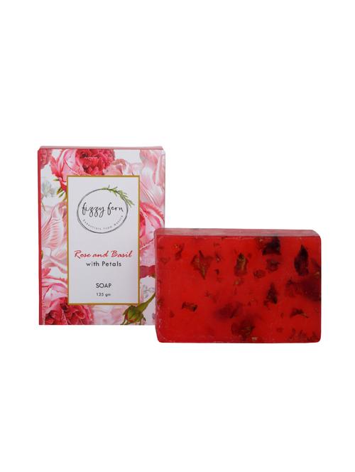 fizzy fern handmade himalayan rose & basil soap with dried petals - 16589205 - Very Small Image - 1