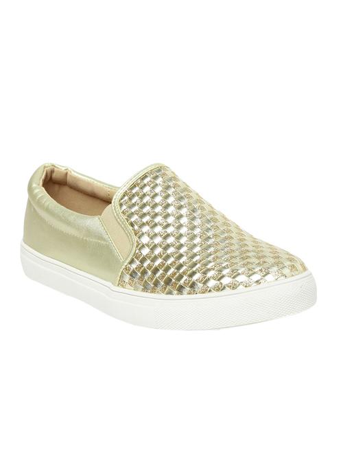 gold slip on casual shoes - 16591122 - Very Small Image - 1