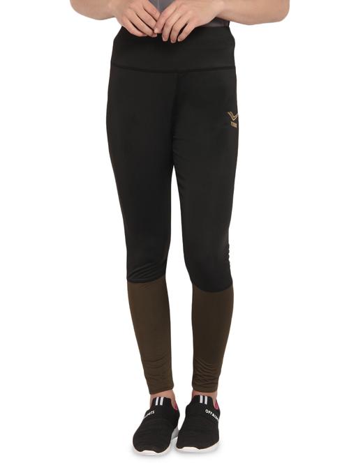 high rise color block active wear tights - 16591205 - Very Small Image - 1
