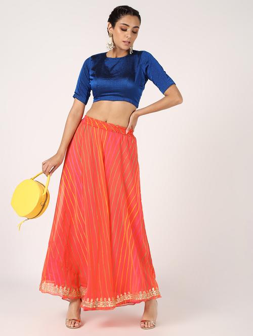gota work stripes print flared skirt - 16592330 - Very Small Image - 1