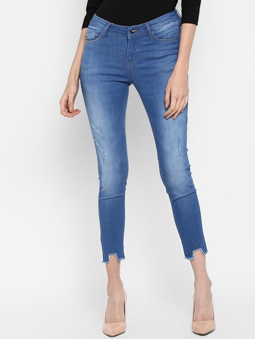 high rise frayed hem jean - 16592340 - Very Small Image - 1