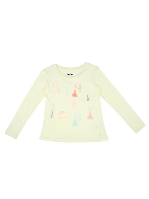 crew neck embroidered alphabet top - 16592837 - Very Small Image - 1