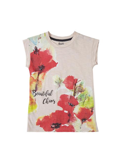 crew neck floral top - 16592866 - Very Small Image - 1