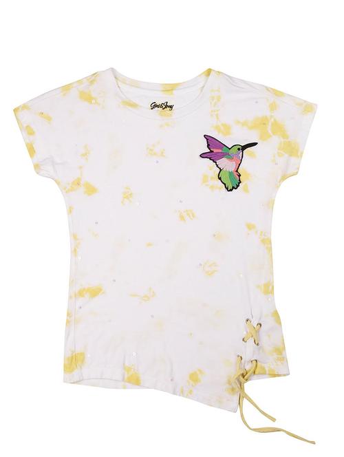 yellow cotton blend regular tops & tee - 16592887 - Very Small Image - 1