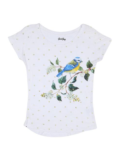 round neck floral top - 16592902 - Very Small Image - 1
