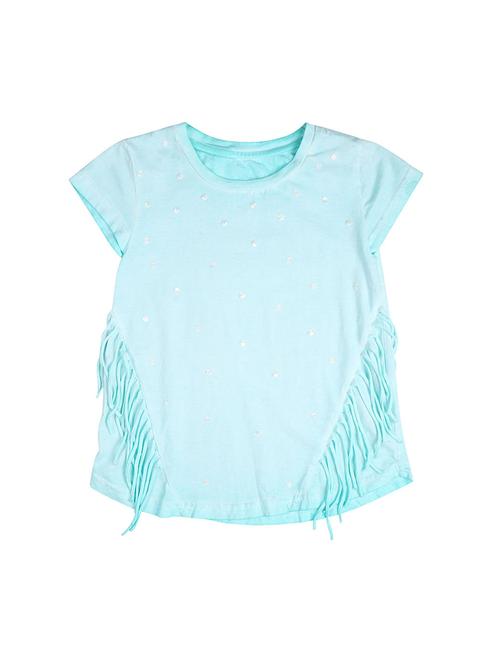 fringe detail round neck top - 16592907 - Very Small Image - 1