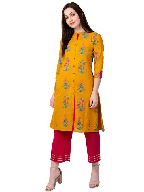 floral kurta palazzo set - 16593769 - Very Small Image - 1