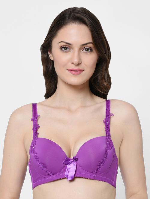 bow patch lace detail t-shirt bra - 16596655 - Very Small Image - 1