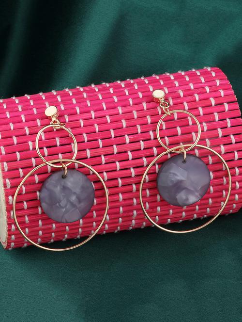 grey metal drop earring - 16596858 - Very Small Image - 1