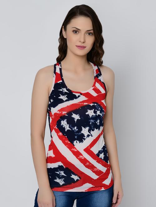 racer back printed camisole - 16596983 - Very Small Image - 1