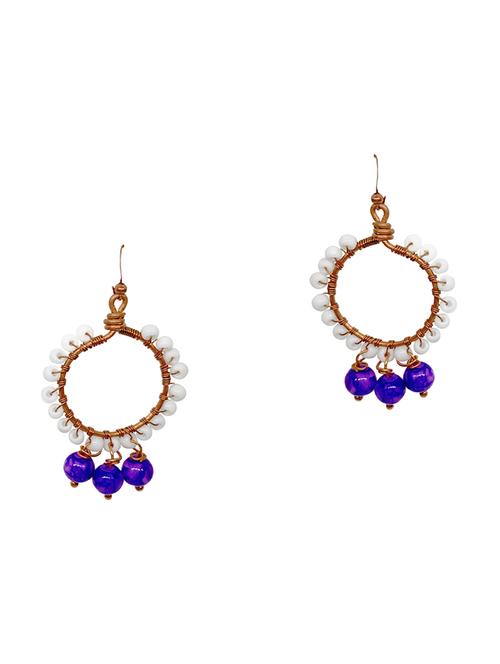 white copper hoop earring - 16598494 - Very Small Image - 1