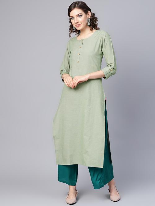 checkered straight kurta - 16598700 - Very Small Image - 1