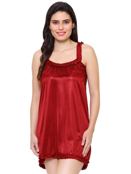 frill trim floral lace nighty - 16600852 - Very Small Image - 1