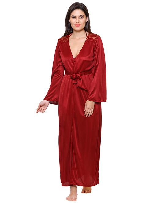 floral laced overlap nighty - 16600862 - Very Small Image - 1
