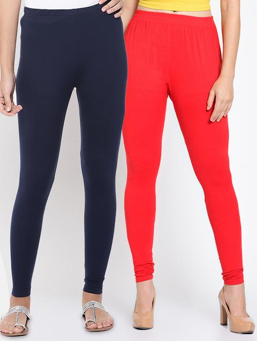 solid lycra leggings - 16601813 - Very Small Image - 1