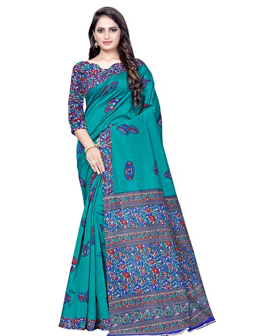 kalamkari printed saree with blouse - 16602455 - Very Small Image - 1