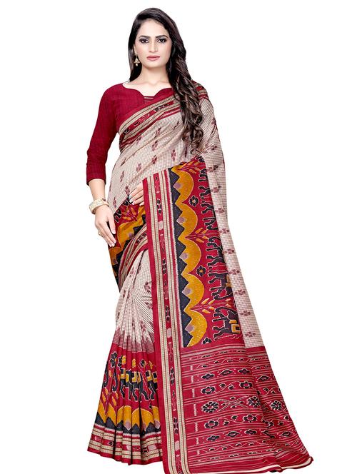 conversational printed saree with blouse - 16602466 - Very Small Image - 1