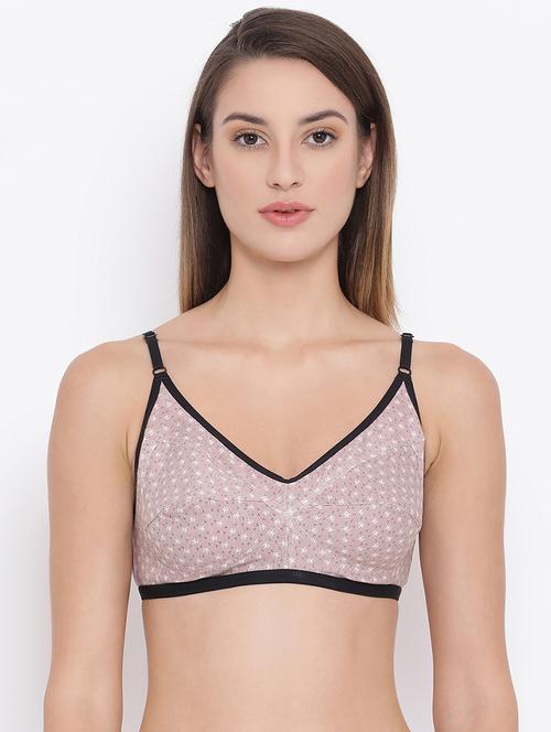 contrast bind printed bra - 16602632 - Very Small Image - 1
