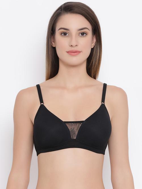 mesh insert solid bra - 16602698 - Very Small Image - 1