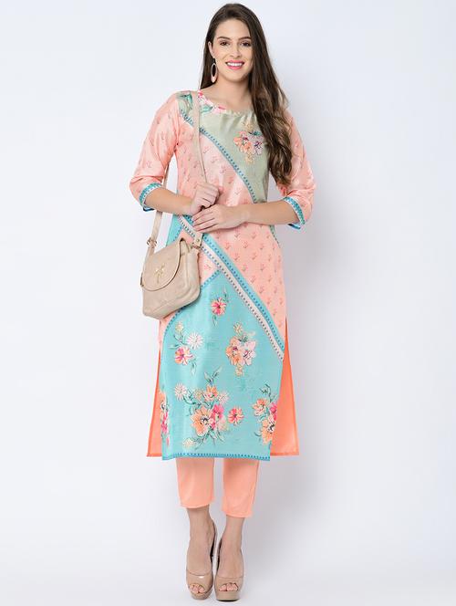 floral kurta pant set - 16602922 - Very Small Image - 1
