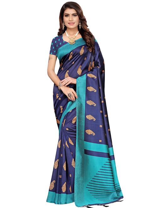 paisley printed saree with blouse - 16603501 - Very Small Image - 1