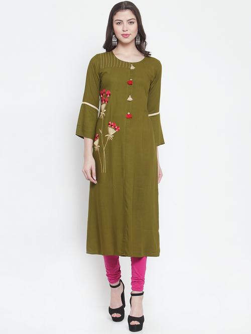 tassels detailed straight kurta - 16604415 - Very Small Image - 1