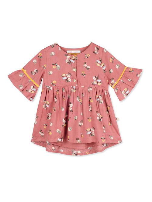bell sleeved floral top - 16604426 - Very Small Image - 1