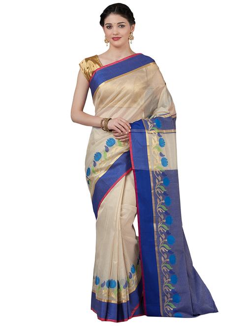 self-design banarasi saree with blouse - 16605506 - Very Small Image - 1