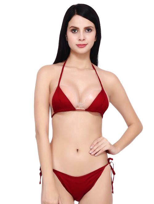 tie knot detail solid bikini - 16605690 - Very Small Image - 1