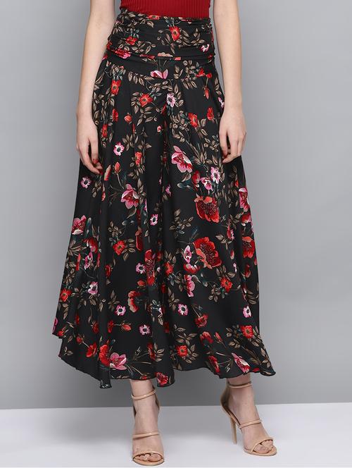 floral flared palazzo - 16605874 - Very Small Image - 1