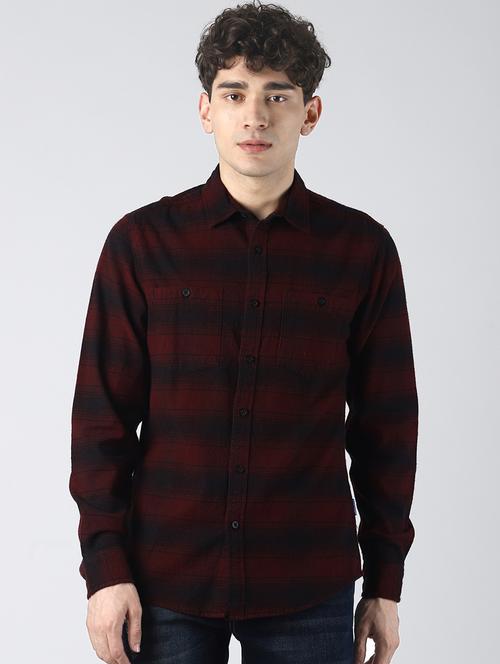 red striped casual shirt - 16606447 - Very Small Image - 1