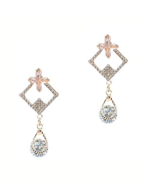 gold tone drop earring - 16607223 - Very Small Image - 1
