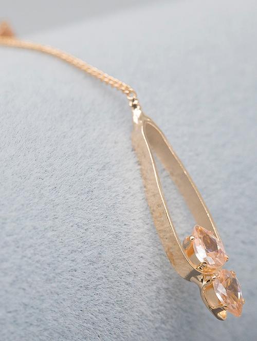 gold tone drop earring - 16607224 - Very Small Image - 1