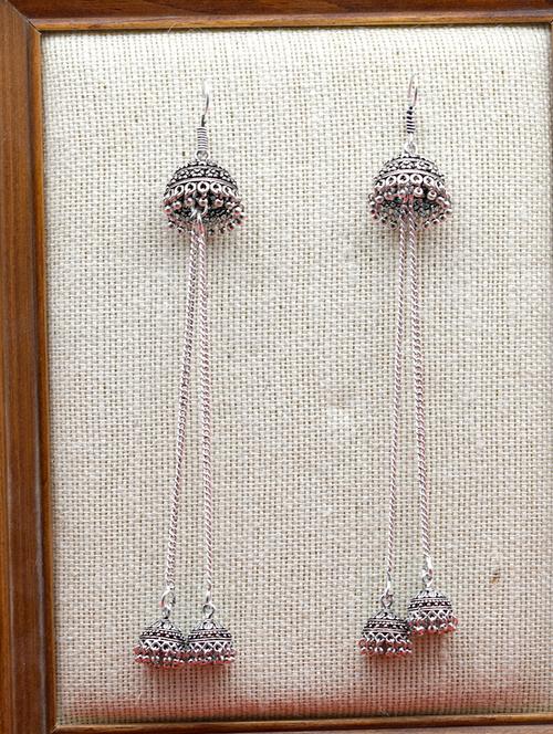 silver tone drop earring - 16607356 - Very Small Image - 1