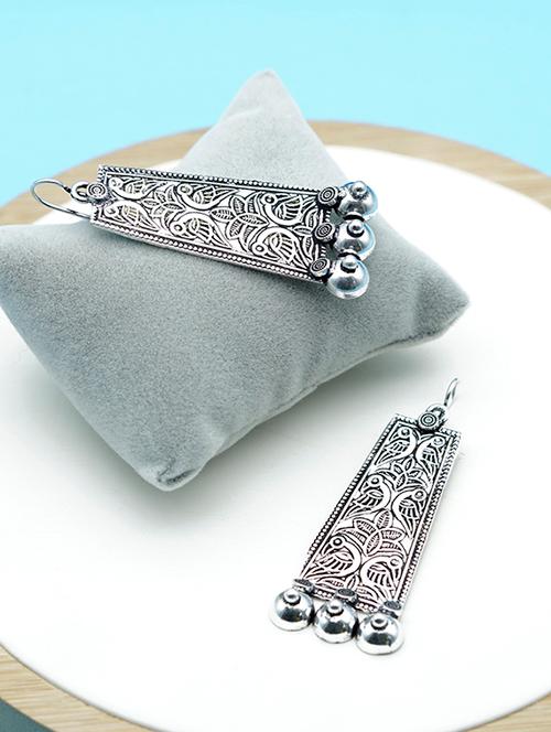silver drop earring - 16607368 - Very Small Image - 1