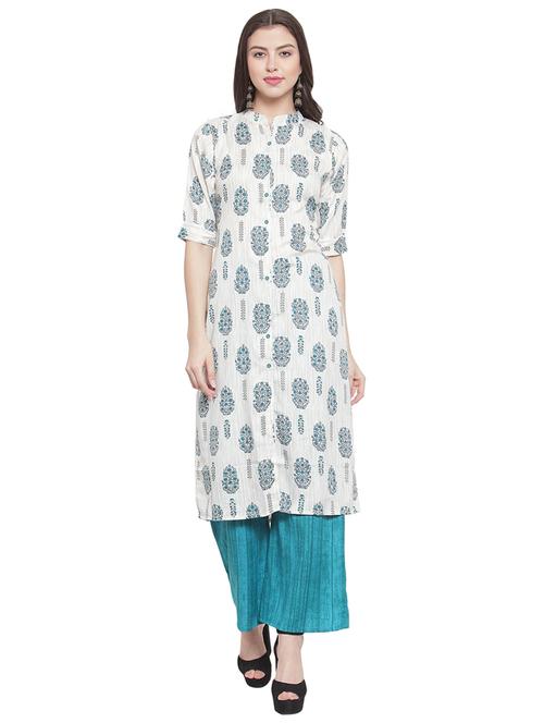 printed kurta palazzo set - 16608044 - Very Small Image - 1