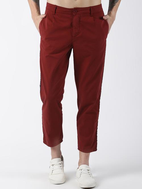 red side taped chinos - 16608540 - Very Small Image - 1