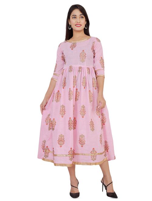 floral printed flared kurta - 16609577 - Very Small Image - 1