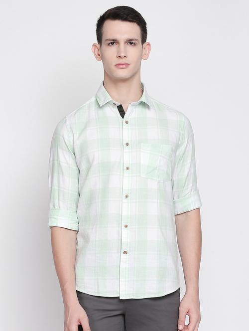 green checkered casual shirt - 16611358 - Very Small Image - 1